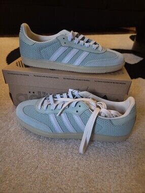 ADIDAS OG SAMBA ' HAZY GREEN/ SKY TINT' SNEAKER SZ 9.5M/10.5W
